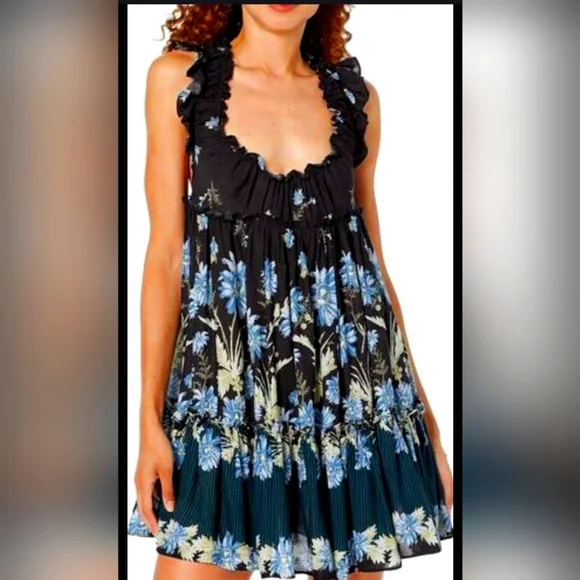 free people daisy mini dress Free People Daisy Dots Mini Dress - Black Combo
